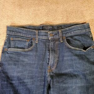Lucky Brand 223 Straight Leg Jeans Mens 34X30 Tag 32x32 Dark Wash Denim